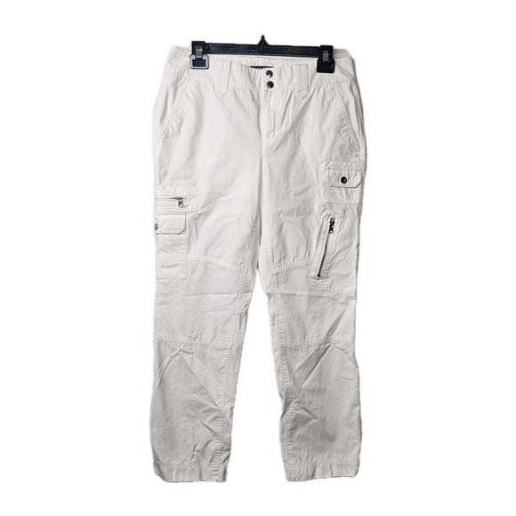 Lauren Ralph Lauren Pants - LRL Lauren Ralph Lauren Cargo Pants Womens Size 8P 8 Petite White Pockets EUC